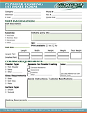 Powder Coating Estimate Form